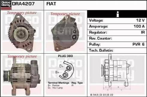 Remy DRA4207 - Генератор autocars.com.ua