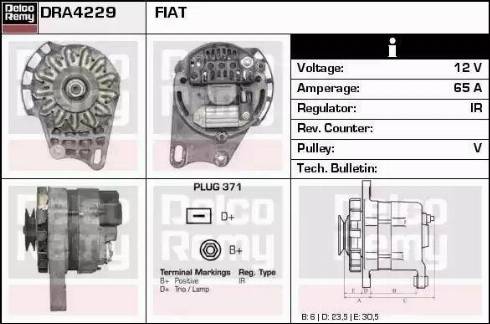 Remy DRA4229 - Генератор autocars.com.ua