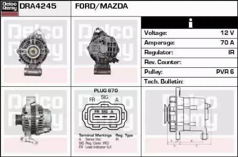 Remy DRA4245 - Генератор autocars.com.ua