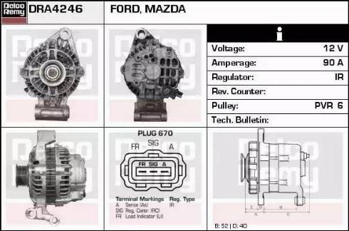 Remy DRA4246 - Генератор autocars.com.ua