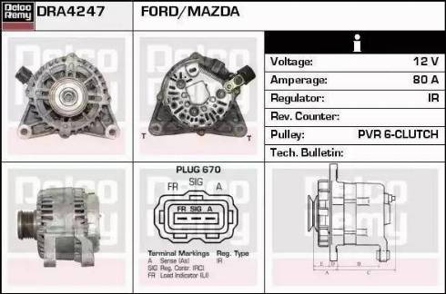 Remy DRA4274 - Генератор autocars.com.ua