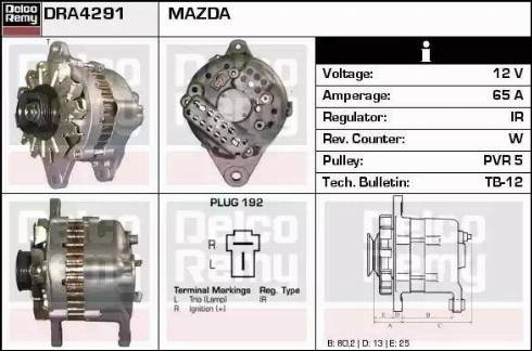 Remy DRA4291 - Генератор autocars.com.ua