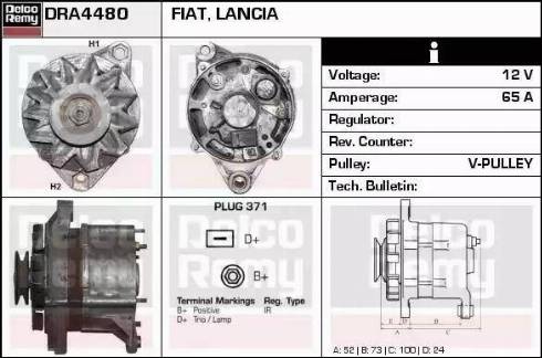 Remy DRA4480 - Генератор autocars.com.ua