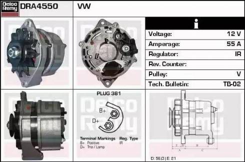 Remy DRA4550 - Генератор avtokuzovplus.com.ua