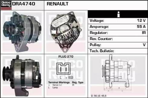 Remy DRA4740 - Генератор avtokuzovplus.com.ua