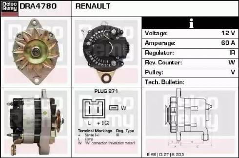 Remy DRA4780 - Генератор avtokuzovplus.com.ua