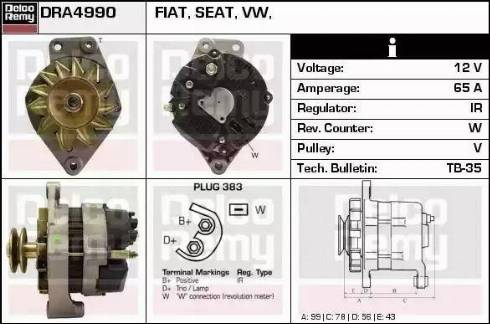 Remy DRA4990 - Генератор autocars.com.ua