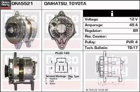 Remy DRA5521 - Генератор autocars.com.ua