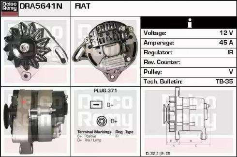 Remy DRA5641N - Генератор autocars.com.ua