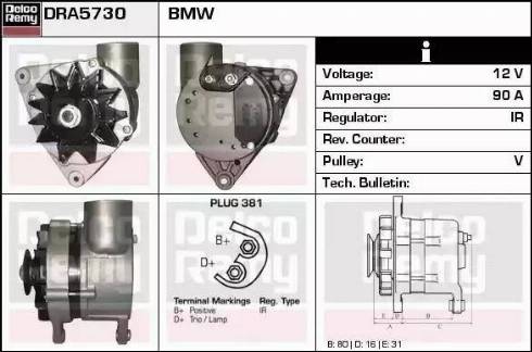 Remy DRA5730 - Генератор autocars.com.ua