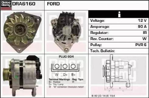 Remy DRA6160 - Генератор autocars.com.ua