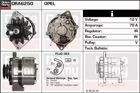 Remy DRA6250 - Генератор autocars.com.ua