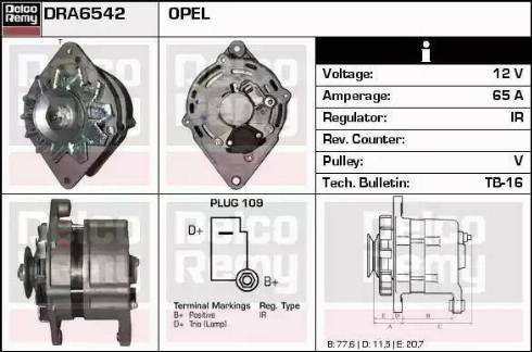 Remy DRA6542 - Генератор autocars.com.ua