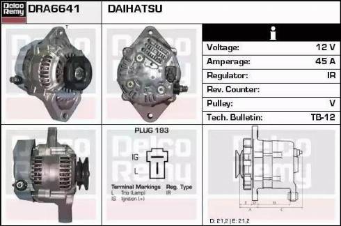 Remy DRA6641 - Генератор autocars.com.ua