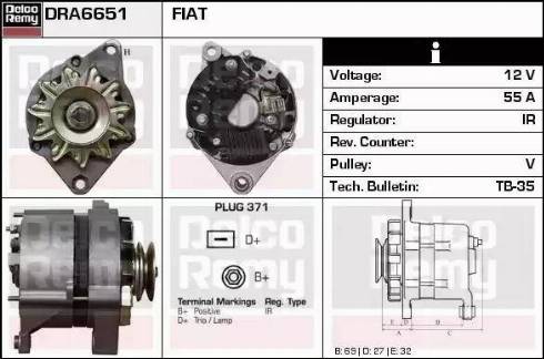 Remy DRA6651 - Генератор autocars.com.ua