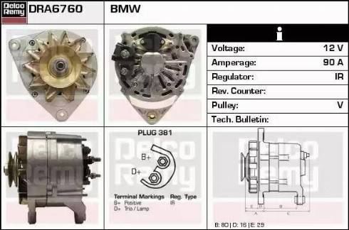 Remy DRA6760 - Генератор autocars.com.ua