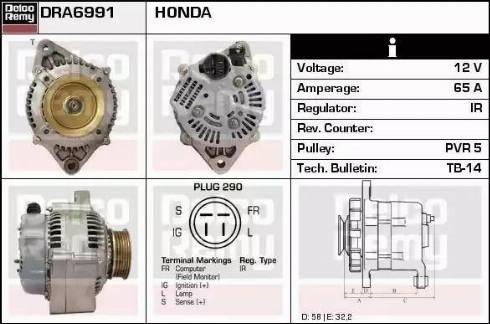 Remy DRA6991 - Генератор autocars.com.ua