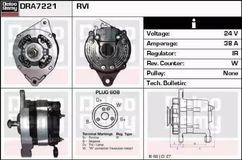 Remy DRA7221 - Генератор avtokuzovplus.com.ua