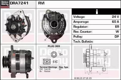 Remy DRA7241 - Генератор avtokuzovplus.com.ua