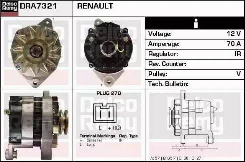 Remy DRA7321 - Генератор avtokuzovplus.com.ua