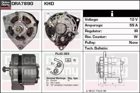 Remy DRA7890 - Генератор autocars.com.ua