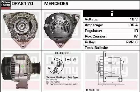 Remy DRA8170 - Генератор autocars.com.ua