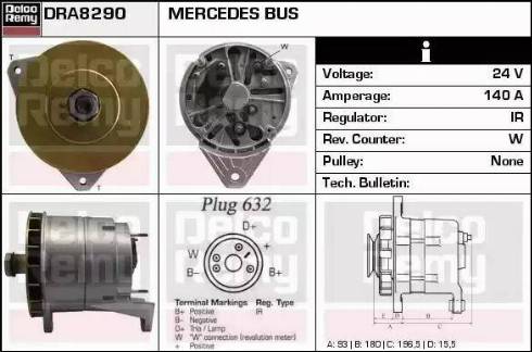 Remy DRA8290 - Генератор avtokuzovplus.com.ua