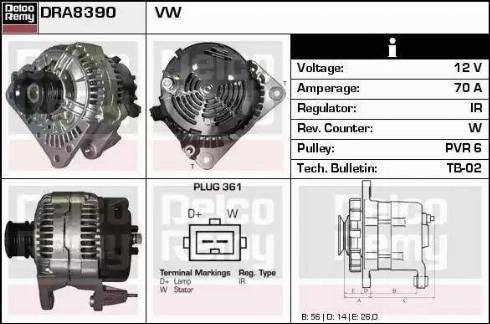 Remy DRA8390 - Генератор avtokuzovplus.com.ua