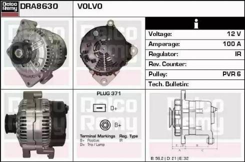 Remy DRA8630 - Генератор autocars.com.ua