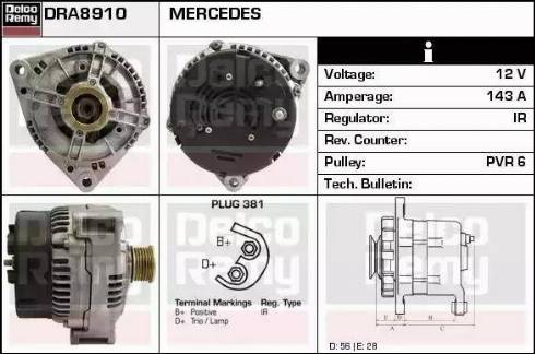 Remy DRA8910 - Генератор autocars.com.ua