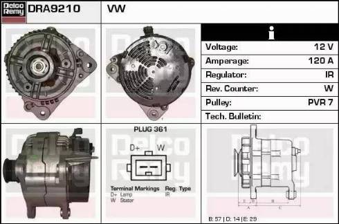 Remy DRA9210 - Генератор autocars.com.ua