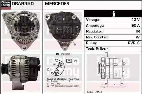 Remy DRA9350 - Генератор autocars.com.ua