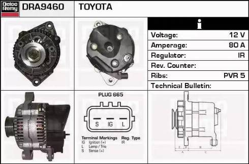 Remy DRA9460 - Генератор autocars.com.ua