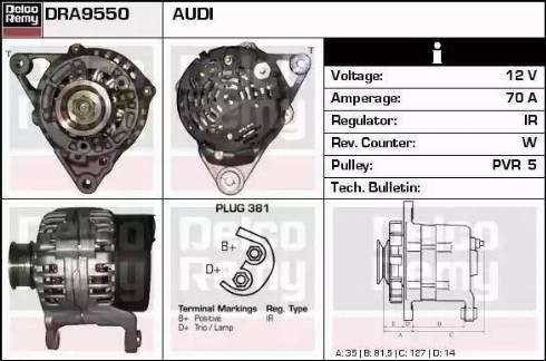 Remy DRA9550 - Генератор avtokuzovplus.com.ua