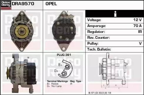 Remy DRA9570 - Генератор autocars.com.ua