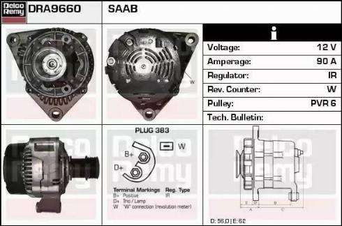 Remy DRA9660 - Генератор autocars.com.ua