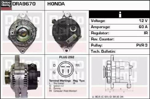 Remy DRA9670 - Генератор autocars.com.ua