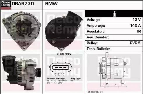 Remy DRA9730 - Генератор autocars.com.ua