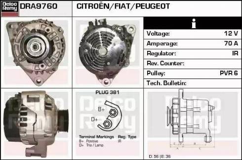 Remy DRA9760 - Генератор autocars.com.ua