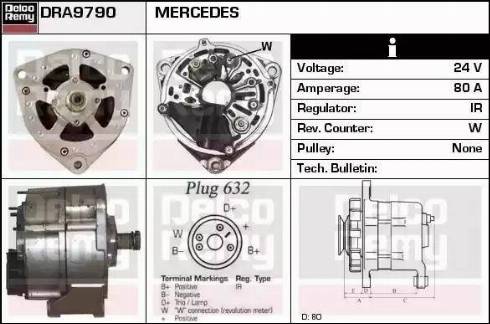 Remy DRA9790 - Генератор autocars.com.ua