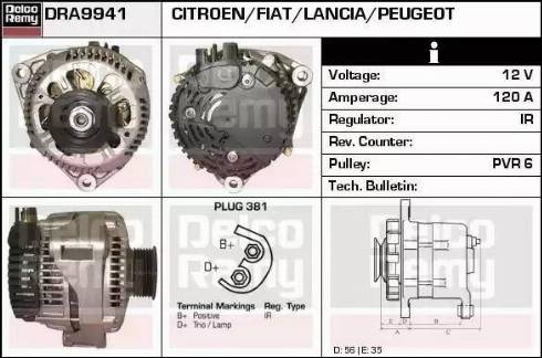 Remy DRA9941 - Генератор autocars.com.ua