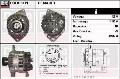 Remy DRB0101 - Генератор avtokuzovplus.com.ua