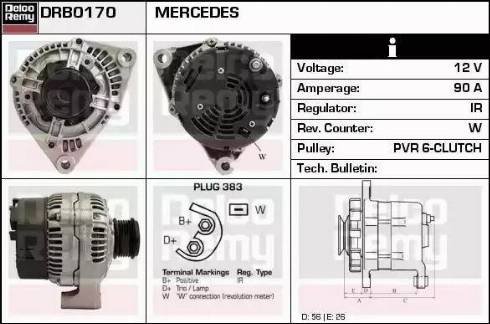 Remy DRB0170 - Генератор avtokuzovplus.com.ua