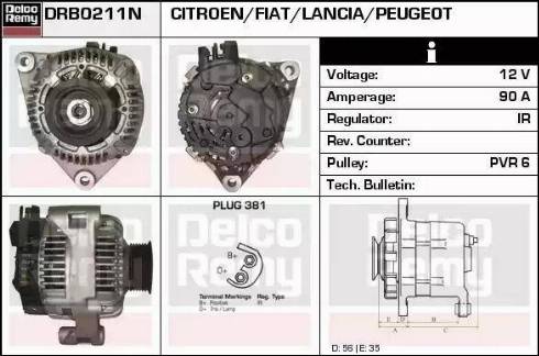 Remy DRB0211N - Генератор autocars.com.ua