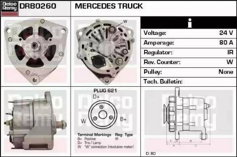 Remy DRB0260 - Генератор autocars.com.ua