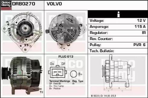 Remy DRB0270 - Генератор autocars.com.ua