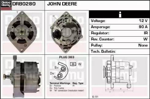 Remy DRB0280 - Генератор autocars.com.ua