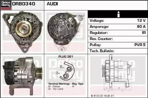 Remy DRB0340 - Генератор avtokuzovplus.com.ua