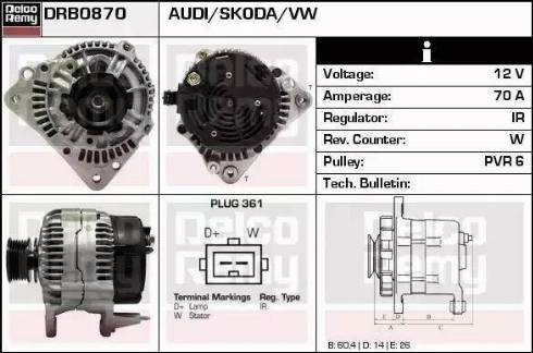 Remy DRB0870 - Генератор avtokuzovplus.com.ua