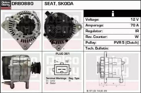 Remy DRB0880 - Генератор autocars.com.ua